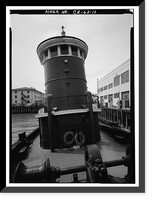 Historic Framed Print, Steam Tug HERCULES, Hyde Street Pier, San Francisco, San Francisco County, CA - 11,  17-7/8" x 21-7/8"