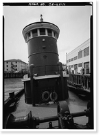 Historic Framed Print, Steam Tug HERCULES, Hyde Street Pier, San Francisco, San Francisco County, CA - 11,  17-7/8" x 21-7/8"