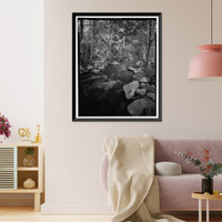 Historic Framed Print, Santa Ana River Hydroelectric System, Redlands vicinity, San Bernardino County, CA,  17-7/8" x 21-7/8"