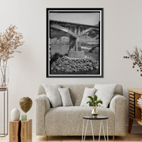 Parks Bar Bridge, Spanning Yuba River at State Highway 20, Smartville vicinity, Yuba County, CA - 20, Vintage Wall Art