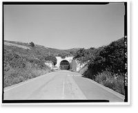 Forts Baker-Barry Tunnel, Under Lime Point Ridge on Bunker Road, Sausalito vicinity, Marin County, CA - 4, Antique Print