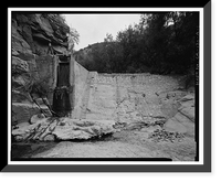 Historic Framed Print, Santa Ana River Hydroelectric System, Santa Ana River Diversion Dam, Redlands vicinity, San Bernardino County, CA,  17-7/8" x 21-7/8"