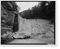 Historic Framed Print, Santa Ana River Hydroelectric System, Santa Ana River Diversion Dam, Redlands vicinity, San Bernardino County, CA,  17-7/8" x 21-7/8"