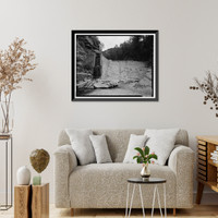 Historic Framed Print, Santa Ana River Hydroelectric System, Santa Ana River Diversion Dam, Redlands vicinity, San Bernardino County, CA,  17-7/8" x 21-7/8"