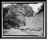 Historic Framed Print, Santa Ana River Hydroelectric System, Santa Ana River Diversion Dam, Redlands vicinity, San Bernardino County, CA - 2,  17-7/8" x 21-7/8"