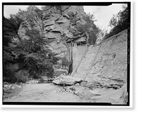 Historic Framed Print, Santa Ana River Hydroelectric System, Santa Ana River Diversion Dam, Redlands vicinity, San Bernardino County, CA - 2,  17-7/8" x 21-7/8"
