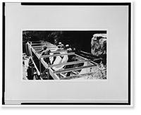 Historic Framed Print, Santa Ana River Hydroelectric System, Flumes & Tunnels below Sandbox, Redlands vicinity, San Bernardino County, CA - 6,  17-7/8" x 21-7/8"