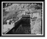 Historic Framed Print, Santa Ana River Hydroelectric System, SAR-1 Forebay & Penstock, Redlands vicinity, San Bernardino County, CA,  17-7/8" x 21-7/8"