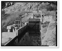 Historic Framed Print, Santa Ana River Hydroelectric System, SAR-1 Forebay & Penstock, Redlands vicinity, San Bernardino County, CA,  17-7/8" x 21-7/8"
