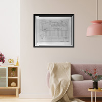 Historic Framed Print, Santa Ana River Hydroelectric System, SAR-1 Powerhouse, Redlands vicinity, San Bernardino County, CA,  17-7/8" x 21-7/8"
