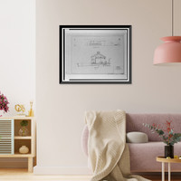 Historic Framed Print, Santa Ana River Hydroelectric System, SAR-1 Powerhouse, Redlands vicinity, San Bernardino County, CA - 3,  17-7/8" x 21-7/8"