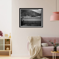 Historic Framed Print, Santa Ana River Hydroelectric System, SAR-1 Powerhouse, Redlands vicinity, San Bernardino County, CA - 6,  17-7/8" x 21-7/8"