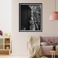 Historic Framed Print, Santa Ana River Hydroelectric System, SAR-1 Powerhouse, Redlands vicinity, San Bernardino County, CA - 7,  17-7/8" x 21-7/8"