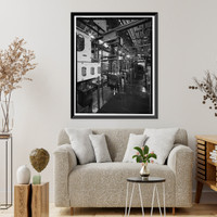 Historic Framed Print, Santa Ana River Hydroelectric System, SAR-1 Powerhouse, Redlands vicinity, San Bernardino County, CA - 22,  17-7/8" x 21-7/8"