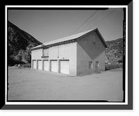 Historic Framed Print, Santa Ana River Hydroelectric System, SAR-1 Stable, Redlands vicinity, San Bernardino County, CA,  17-7/8" x 21-7/8"