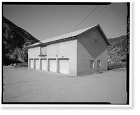 Historic Framed Print, Santa Ana River Hydroelectric System, SAR-1 Stable, Redlands vicinity, San Bernardino County, CA,  17-7/8" x 21-7/8"