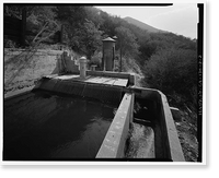 Historic Framed Print, Santa Ana River Hydroelectric System, SAR-2 Forebay & Penstock, Redlands vicinity, San Bernardino County, CA - 3,  17-7/8" x 21-7/8"