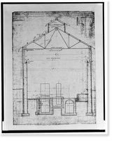 Historic Framed Print, Santa Ana River Hydroelectric System, SAR-2 Powerhouse, Redlands vicinity, San Bernardino County, CA,  17-7/8" x 21-7/8"