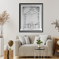 Historic Framed Print, Santa Ana River Hydroelectric System, SAR-2 Powerhouse, Redlands vicinity, San Bernardino County, CA,  17-7/8" x 21-7/8"