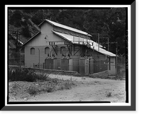 Historic Framed Print, Santa Ana River Hydroelectric System, SAR-2 Powerhouse, Redlands vicinity, San Bernardino County, CA - 3,  17-7/8" x 21-7/8"