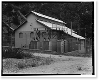 Historic Framed Print, Santa Ana River Hydroelectric System, SAR-2 Powerhouse, Redlands vicinity, San Bernardino County, CA - 3,  17-7/8" x 21-7/8"