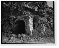 Santa Ana River Hydroelectric System, Abandoned Tunnel, Redlands vicinity, San Bernardino County, CA - 2, Historic Print