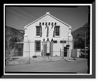 Historic Framed Print, Santa Ana River Hydroelectric System, SAR-3 Powerhouse, San Bernardino National Forest, Redlands vicinity, San Bernardino County, CA,  17-7/8" x 21-7/8"