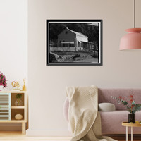 Historic Framed Print, Santa Ana River Hydroelectric System, SAR-3 Powerhouse, San Bernardino National Forest, Redlands vicinity, San Bernardino County, CA - 3,  17-7/8" x 21-7/8"