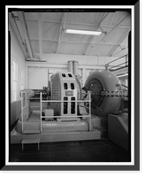 Historic Framed Print, Santa Ana River Hydroelectric System, SAR-3 Powerhouse, San Bernardino National Forest, Redlands vicinity, San Bernardino County, CA - 7,  17-7/8" x 21-7/8"