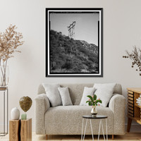 Santa Ana River Hydroelectric System, Transmission Lines, Redlands vicinity, San Bernardino County, CA - 2, Vintage Wall Art
