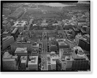 Historic Framed Print, White House Grounds & Ellipse, Washington, District of Columbia, DC,  17-7/8" x 21-7/8"