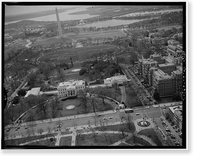 Historic Framed Print, White House Grounds & Ellipse, Washington, District of Columbia, DC - 2,  17-7/8" x 21-7/8"