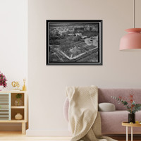 Historic Framed Print, White House Grounds & Ellipse, Washington, District of Columbia, DC - 4,  17-7/8" x 21-7/8"