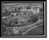 Historic Framed Print, White House Grounds & Ellipse, Washington, District of Columbia, DC - 7,  17-7/8" x 21-7/8"