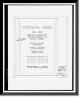 Historic Framed Print, Techwood Homes (Public Housing), Bounded by North Avenue, Parker Street, William St, Atlanta, Fulton County, GA,  17-7/8" x 21-7/8"