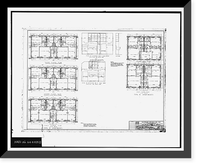Historic Framed Print, Techwood Homes (Public Housing), Bounded by North Avenue, Parker Street, William St, Atlanta, Fulton County, GA - 5,  17-7/8" x 21-7/8"