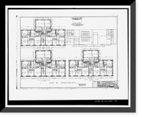 Historic Framed Print, Techwood Homes (Public Housing), Bounded by North Avenue, Parker Street, William St, Atlanta, Fulton County, GA - 7,  17-7/8" x 21-7/8"