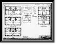 Historic Framed Print, Techwood Homes, Building No. 1, 575-579 Techwood Drive, Atlanta, Fulton County, GA - 19,  17-7/8" x 21-7/8"
