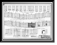 Historic Framed Print, Techwood Homes, Building No. 1, 575-579 Techwood Drive, Atlanta, Fulton County, GA - 21,  17-7/8" x 21-7/8"