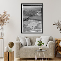 Historic Framed Print, Gulf, Mobile & Ohio Railroad Bridge, Spans Black Warrior River between Northport & Tusc, Tuscaloosa, Tuscaloosa County, AL - 2,  17-7/8" x 21-7/8"