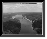 Historic Framed Print, Holt Lock & Dam, Warrior River, Holt, Tuscaloosa County, AL,  17-7/8" x 21-7/8"