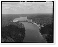 Historic Framed Print, Holt Lock & Dam, Warrior River, Holt, Tuscaloosa County, AL,  17-7/8" x 21-7/8"