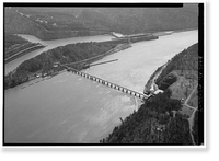 Historic Framed Print, Holt Lock & Dam, Warrior River, Holt, Tuscaloosa County, AL - 2,  17-7/8" x 21-7/8"
