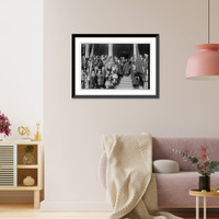 Historic Framed Print, Poles at City Hall - 2,  17-7/8" x 21-7/8"