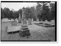 Historic Framed Print, St. Michael's Cemetery, Brookside Road, Brookside, Jefferson County, AL,  17-7/8" x 21-7/8"