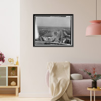 Historic Framed Print, Birmingham Southern Railroad Yard, Thirty-fourth Street, Ensley, Jefferson County, AL - 2,  17-7/8" x 21-7/8"