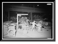 Historic Framed Print, United States Pipe & Foundry Company Plant, Pipe Casting & Testing Area, 2023 St. Louis Avenue at I-20/59, Bessemer, Jefferson County, AL,  17-7/8" x 21-7/8"