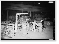 Historic Framed Print, United States Pipe & Foundry Company Plant, Pipe Casting & Testing Area, 2023 St. Louis Avenue at I-20/59, Bessemer, Jefferson County, AL,  17-7/8" x 21-7/8"
