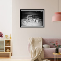 Historic Framed Print, United States Pipe & Foundry Company Plant, Pipe Casting & Testing Area, 2023 St. Louis Avenue at I-20/59, Bessemer, Jefferson County, AL,  17-7/8" x 21-7/8"