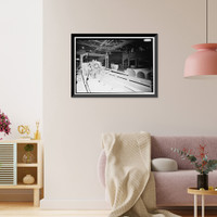 Historic Framed Print, United States Pipe & Foundry Company Plant, Pipe Casting & Testing Area, 2023 St. Louis Avenue at I-20/59, Bessemer, Jefferson County, AL - 7,  17-7/8" x 21-7/8"